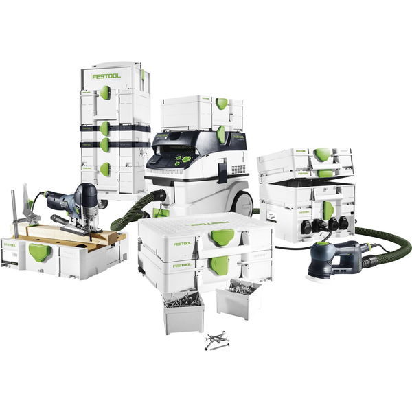 Festool Systainer 3 Rack Rahmen mit T-Loc Set – 2in1 Sortimentskasten und Werkzeugkoffer mit 6x Mini Systainer