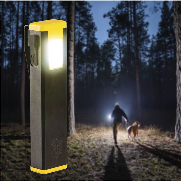 Leds Work Akku Handlampe LED 300 Lumen – 5000 K, USB-C, Magnet-Clip, 3 Lichtmodi