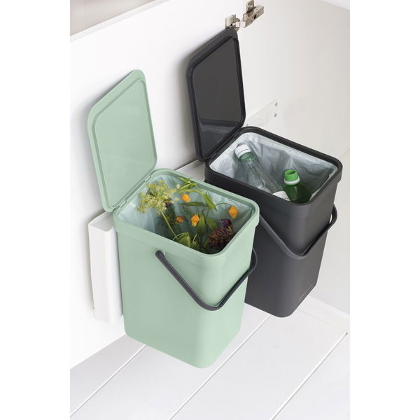 BRABANTIA Einbau-Abfallsammler Sort & Go Kunststoff ausschwenkbar