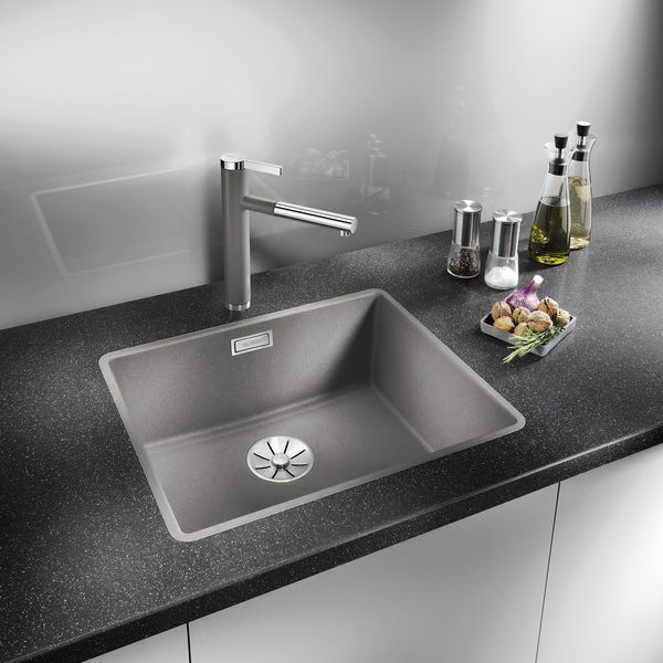 Blanco flächenbündige Einbauspüle – Spülbecken aus Granit Serie Subline 400-F, schwarz