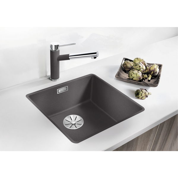 Blanco flächenbündige Einbauspüle – Spülbecken aus Granit Serie Subline 400-F, schwarz