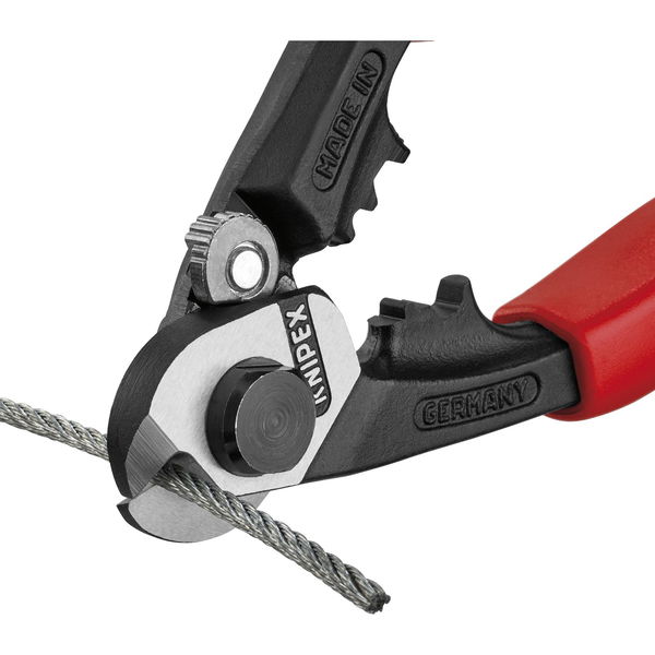 KNIPEX Drahtseilschere 9561 für Draht/Kabel bis 7mm, KS-Griff, poliert, L=190 mm