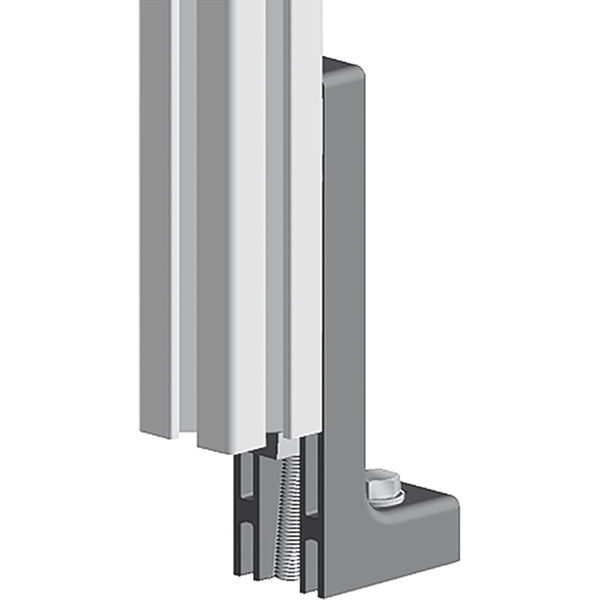 Fath Bodenwinkel 160mm verstellbar Item System zur einfachen Befestigung von Flächenelementen an Aluprofilen mit Nut 8, schwarz