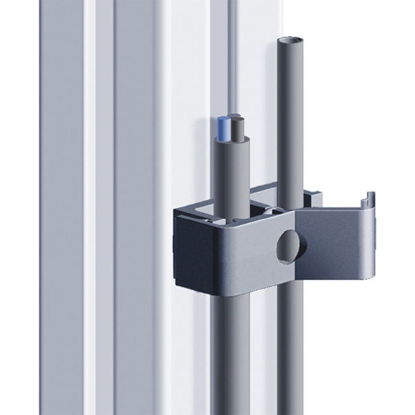Fath Clip Kabelbinder mit 2 Kammern passend zu Item System Aluprofil Nut 8 Kunststoff PA schwarz – 10 Stück