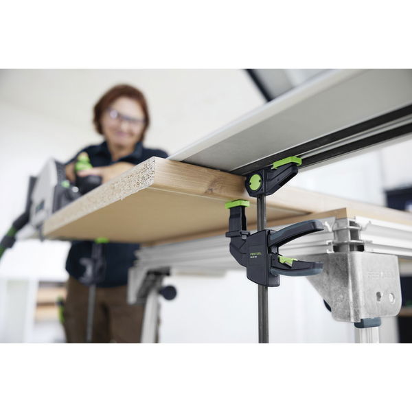 Festool Einhandzwinge FS-EZ 150/2 – Schnellspannzwinge für Führungsschiene und MFT, Spannweite 150mm, 2 Stück