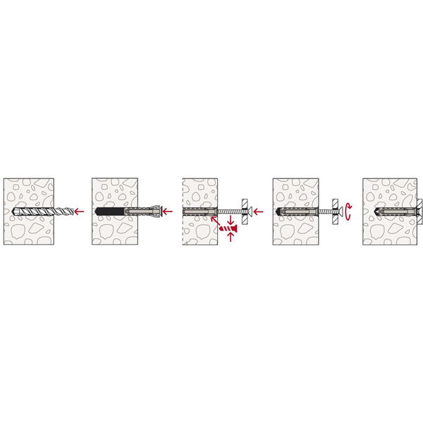 FISCHER Dübel SX-Plus Nylon grau mit Rand