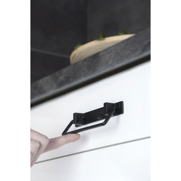 Hängegriff Heka LA 96, Möbelgriff Breite 146mm, Zinkdruckguss schwarz matt