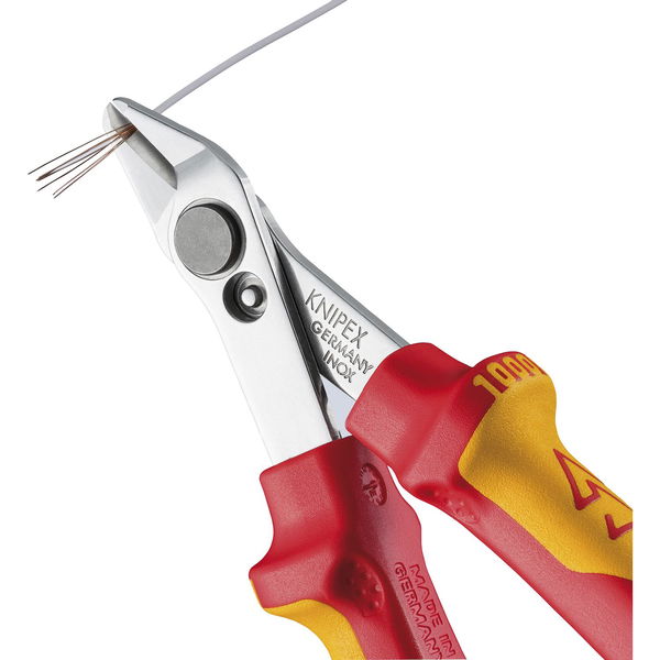 KNIPEX Elektronik-Seitenschneider Super Knips® VDE 7806 DIN9654 Form 0, L=125 mm