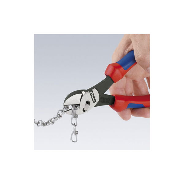 KNIPEX Kraftseitenschneider TwinForce®, 2-K mit Feder 180 mm