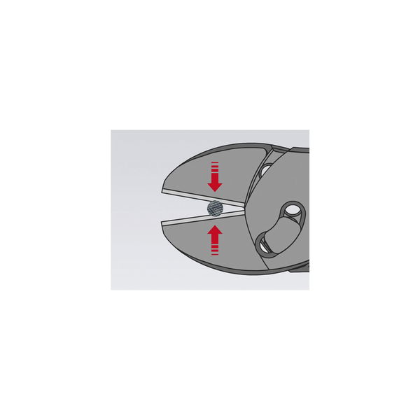 KNIPEX Kraftseitenschneider TwinForce®, 2-K mit Feder 180 mm
