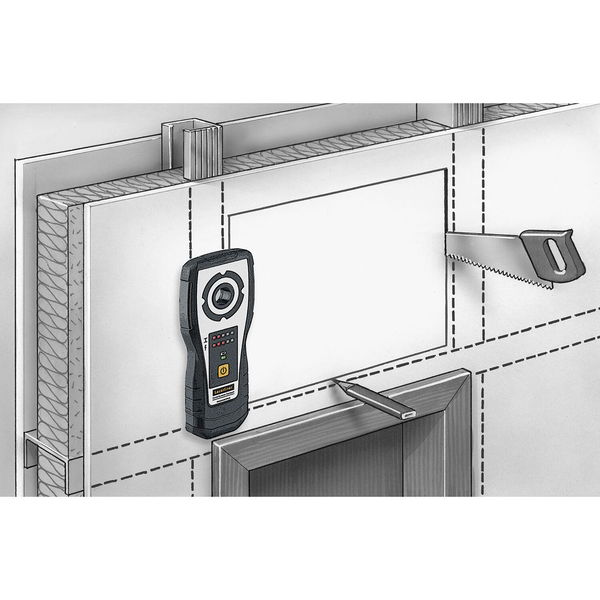 Laserliner Bohrführungsgerät CenterScanner Plus Sender + Empfänger, zur Ausrichtung des Bohrkanals bis 120cm, LED-Indikatoren, Metall / Spannungserkennung