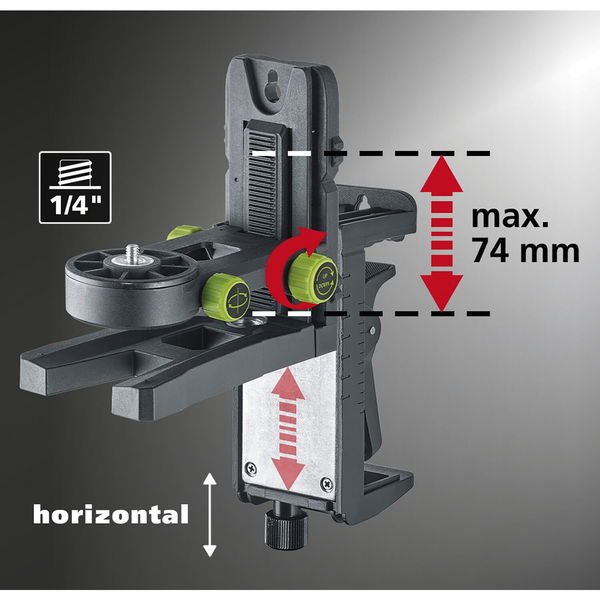 Laserliner Kreuzlinienlaser grün MasterPlane 3G Plus Linienlaser 360 Grad mit Laser Halterung 7,4V