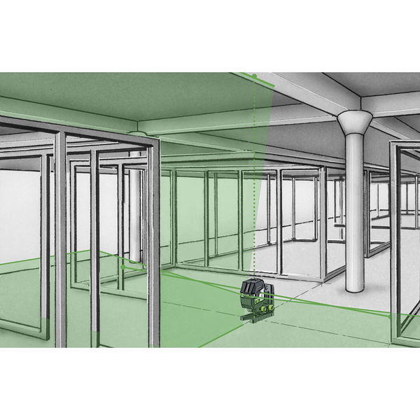 Laserliner Kreuzlinienlaser Grün MasterCrossXPG – Linienlaser mit Neigungsfunktion für eine Präzise Ausrichtung, 3,7V