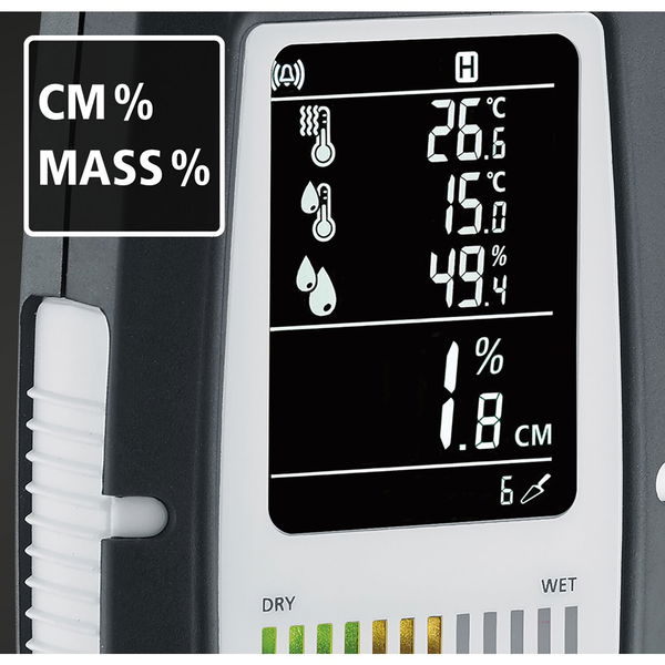 Laserliner Feuchtigkeitsmessgerät MultiWet Finder – Digital Feuchtigkeitsmesser Wand, Boden oder Decke