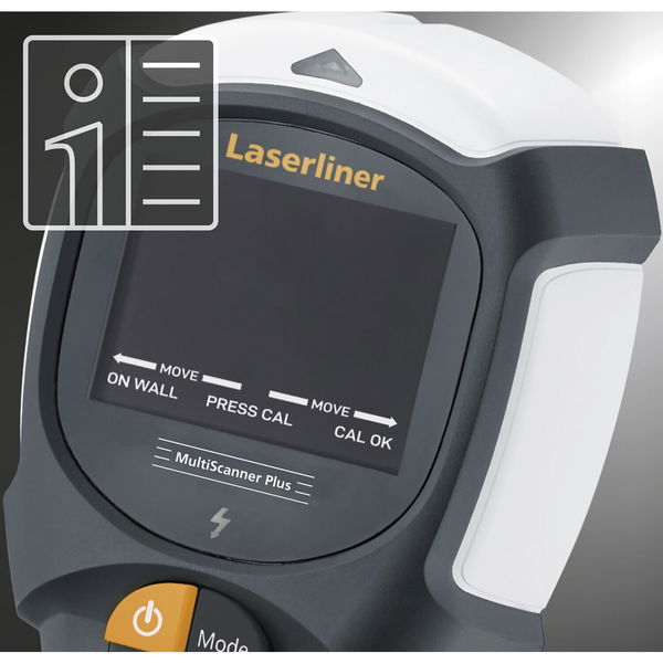 Laserliner Ortungsgerät MultiScanner Plus – Wandscanner Holz, Metall und Leitungen 10-12cm, 3,7V Li-Ion