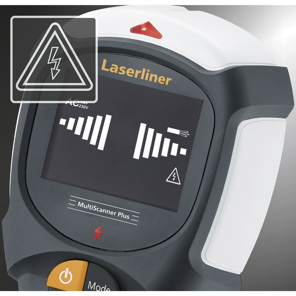 Laserliner Ortungsgerät MultiScanner Plus – Wandscanner Holz, Metall und Leitungen 10-12cm, 3,7V Li-Ion