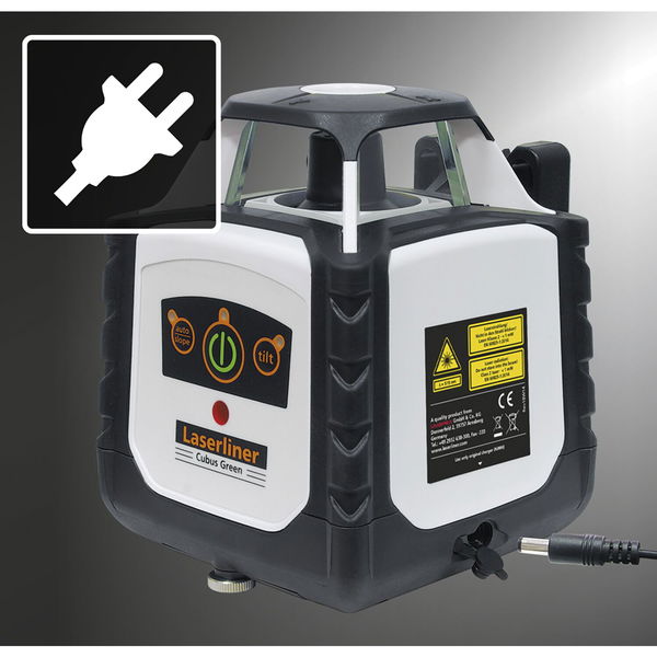 Laserliner Rotationslaser grün Cubus-G210 – Linienlaser mit Stativ IP66 – für Aushub- und Ausschachtungsarbeiten