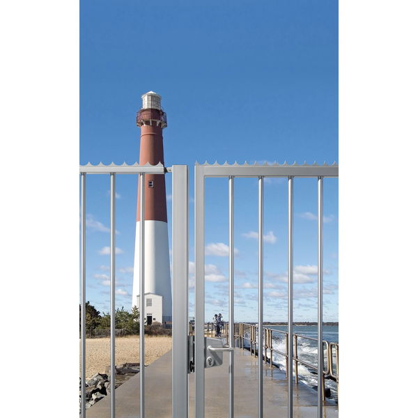 Gittertorschlossset LAKQ, PZW, 160 x 90 x 31 mm, Aluminium silberfärbig