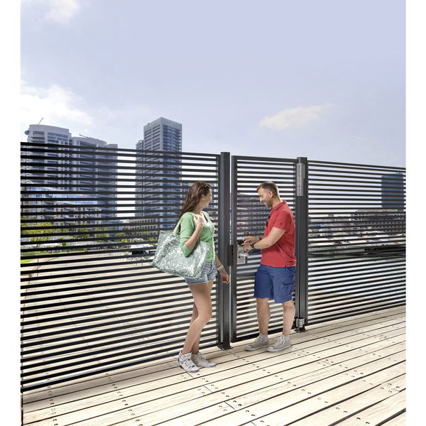 Selbstschließendes Torband/Türband Mammoth 180, Aluminium silber eloxiert