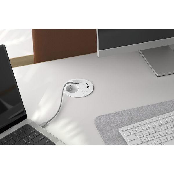 BACHMANN Steckdosenelement LOOP IN CHARGE Steckdose mit USB-A/C-Charger