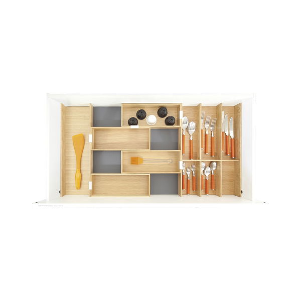 Move Besteckeinsatz Schubkasten Organizer Set 2, Eiche lackiert