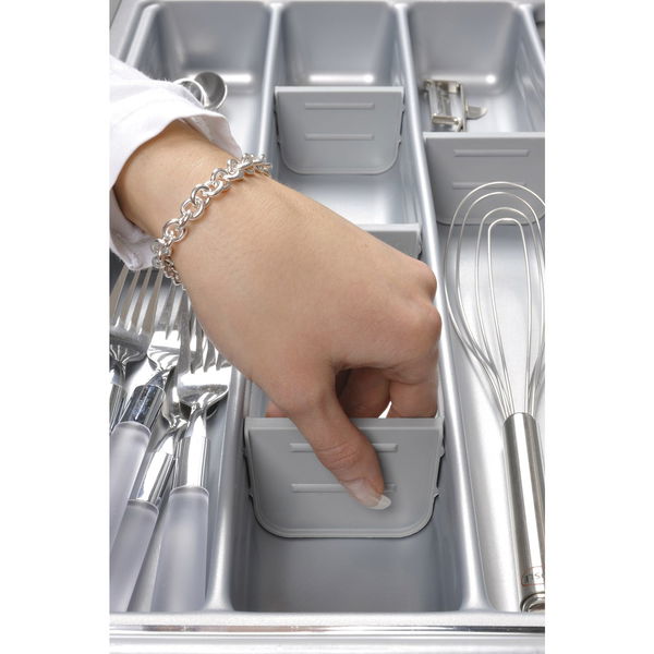 Agoform Besteckasten Trenner Scoop II – Trennwand Set, Kunststoff silber