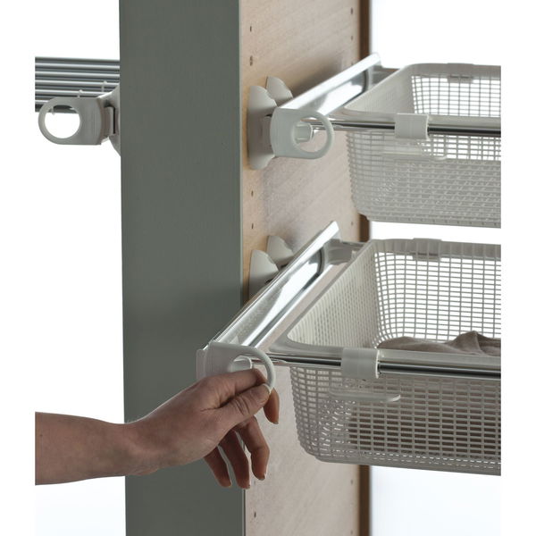 SERVETTO Self System Korbauszug verstellbar Aluminium/weiß
