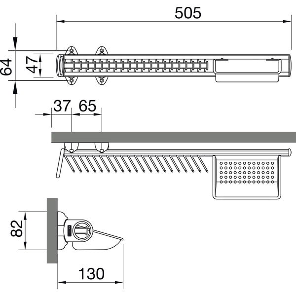 SERVETTO Krawattenhalter mit Schale Modell B