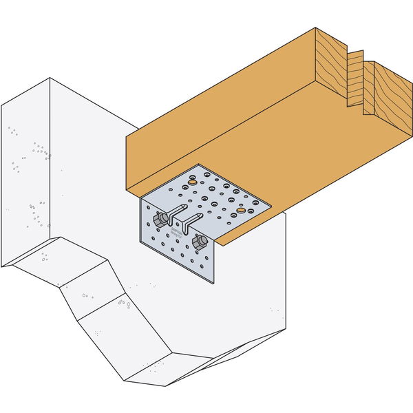Simpson AG922 Zuganker Winkelverbinder 121x79x150 mm Holzverbinder feuerverzinkt