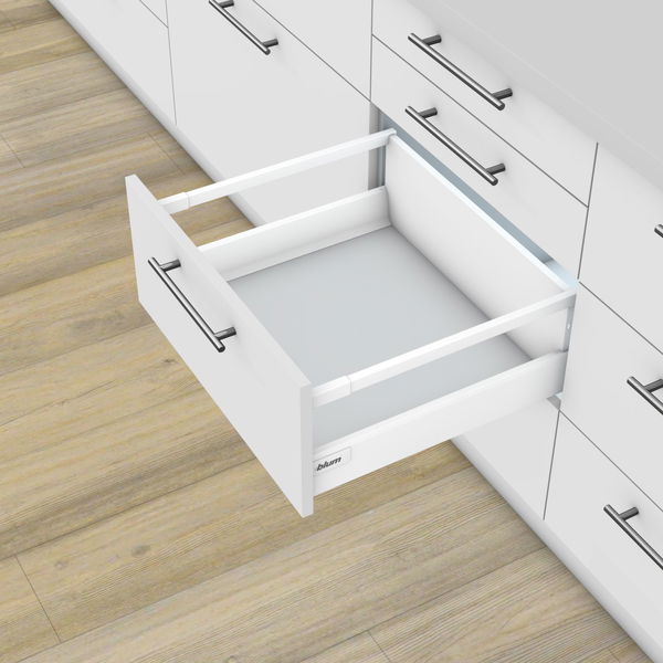 BLUM TANDEMBOX antaro Beschlägegarnitur Zargenhöhe M mit Reling Höhe D – TIP-ON BLUMOTION