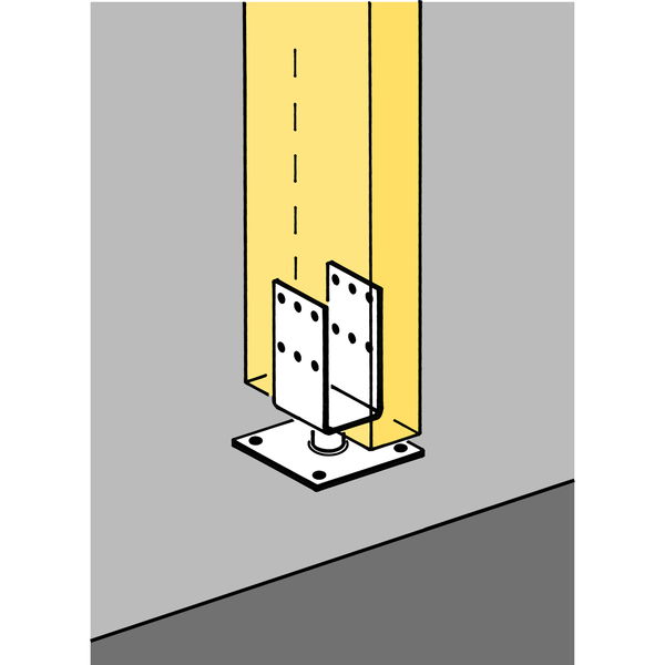 Simpson PTG Pfostenträger (Stützenfuß) Länge 48 mm Pfostenschuh feuerverzinkt
