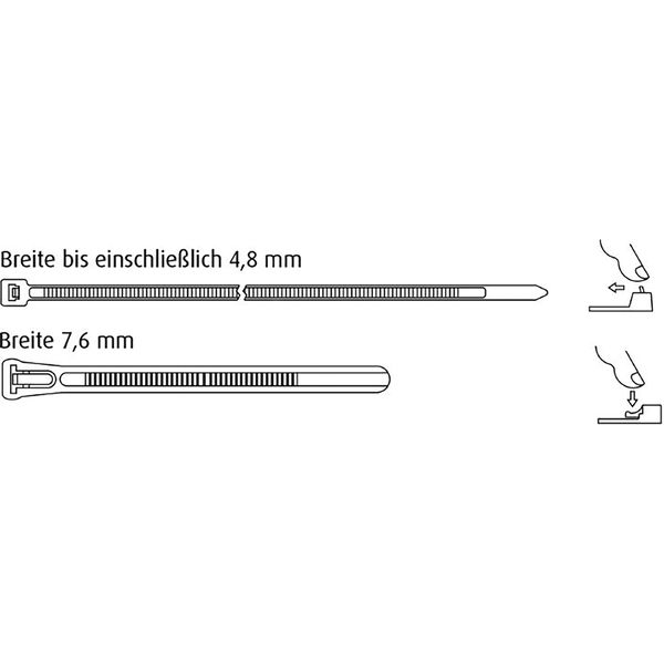 WKK wiederlösbare Kabelbinder – Polyamid 6.6 schwarz