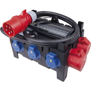 Mobilverteiler Kunststoff Ischl tragbar 16A 6x250V/3x400V+FI IP44