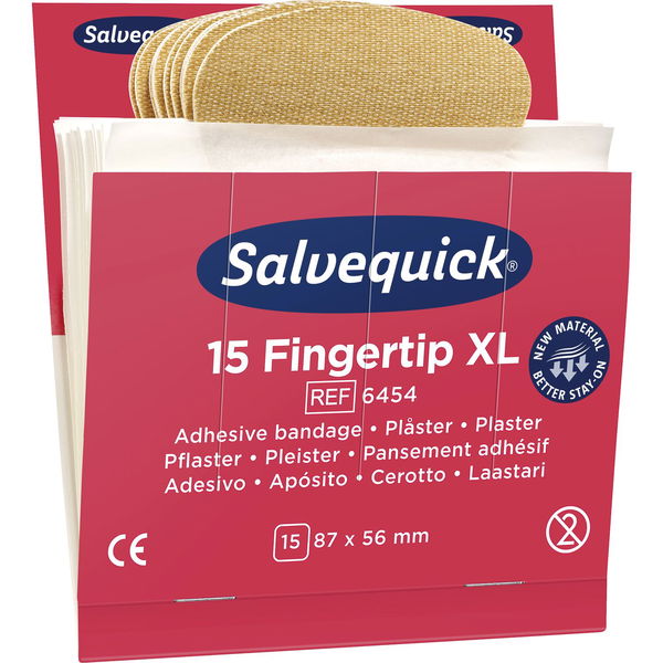 SALVEQUICK Fingerkuppenpflaster REF 6454 zu Spender – 90 Stück