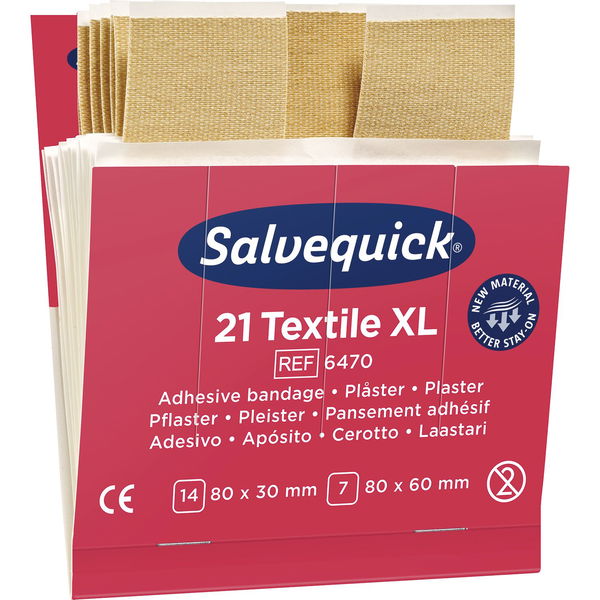 SALVEQUICK Textilpflaster groß REF 6470 zu Spender – 126 Stück