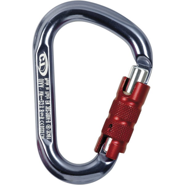 TEUFELBERGER Trilock-Karabiner Alu HMS TL blau/rot Öffnungsweite 22 mm