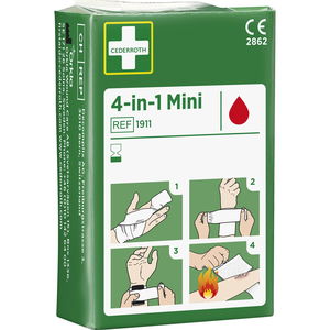 CEDERROTH Universalverband mini 4-in-1 Blutstiller 1Kompresse+1Binde