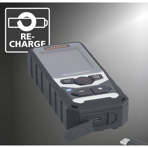 Laserliner Laser Entfernungsmesser DistanceMaster Plus 100m Lasermessgerät mit Digital Connection für Smartphones