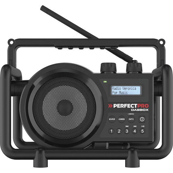 Perfectpro Akku Radio Dabbox- DAB+, UKW, Bluetooth, 7W, IP54, wiederaufladbar