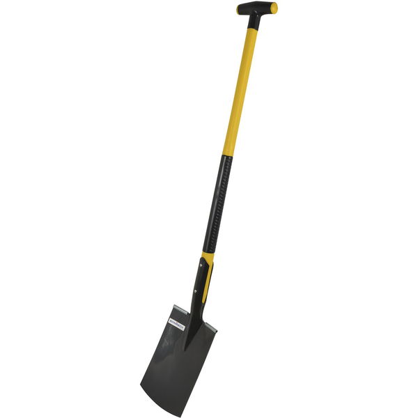 Sonneck Gartensparten mit Glasfaserstiel 1400mm Länge – Profi Gartenschaufel mit Winkelauftritt