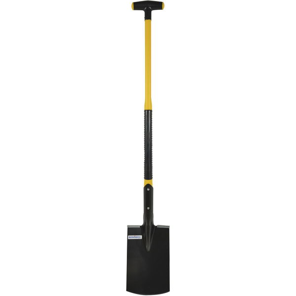Sonneck Gartensparten mit Glasfaserstiel 1400mm Länge – Profi Gartenschaufel mit Winkelauftritt