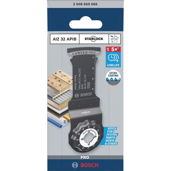 Bosch Tauchsägeblatt AIZ 32 APIB Starlock – Sägeblatt für Holz, Metall und Kunststoff, 32 mm breit