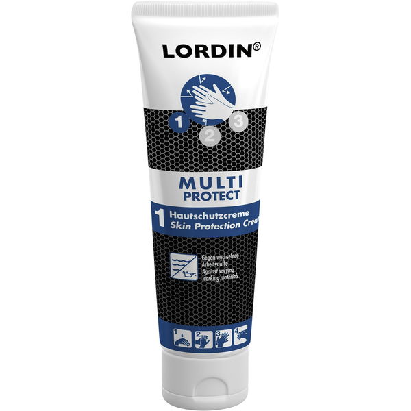 Lordin Hautschutzcreme Multi Protect zum Schutz der Hände gegen wässrige oder ölige Arbeitsstoffe, 100ml