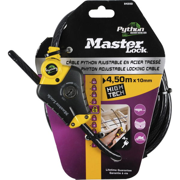 MASTER LOCK Seilschloss Python verstellbar 4500 mm SB