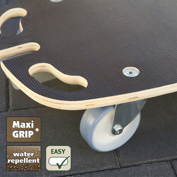 Transportwagen klappbar bis 300kg Tragkraft mit Softrollen – Klappwagen 800x400mm + MaxiGRIP Ladefläche