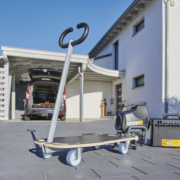 Transportwagen klappbar bis 300kg Tragkraft mit Softrollen – Klappwagen 800x400mm + MaxiGRIP Ladefläche
