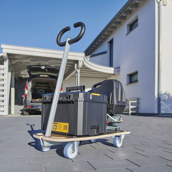 Transportwagen klappbar bis 300kg Tragkraft mit Softrollen – Klappwagen 800x400mm + MaxiGRIP Ladefläche