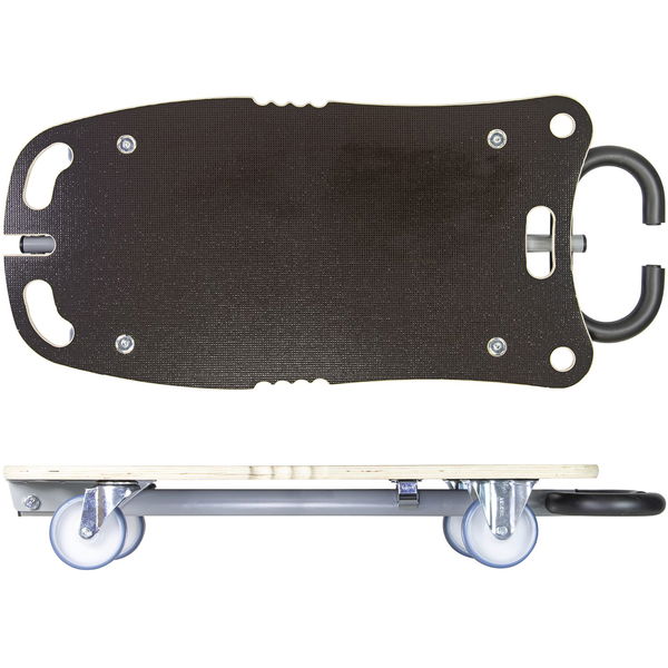 Transportwagen klappbar bis 300kg Tragkraft mit Softrollen – Klappwagen 800x400mm + MaxiGRIP Ladefläche