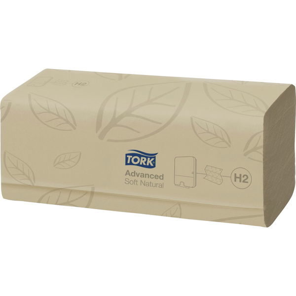 Tork Xpress Natur Multifold Handtücher – H2-System, natur, recycelte Fasern, 1 Karton, 240 m