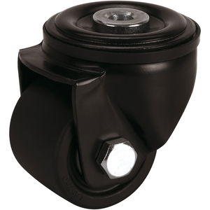 Dörner + Helmer Lenkrolle schwerlast bis 300kg – ø50mm Industrierolle mit Kugellager, Kunststoff schwarz